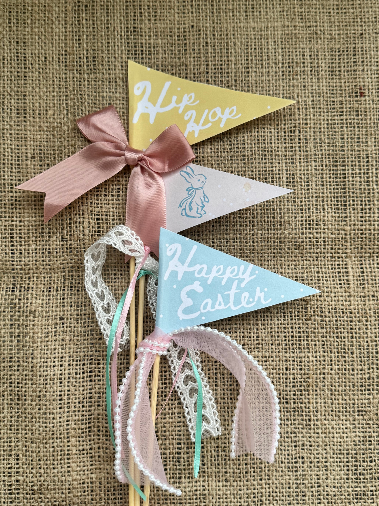 Happy Easter Pennant Flags