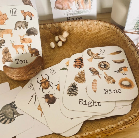 Nature Number Flash Cards