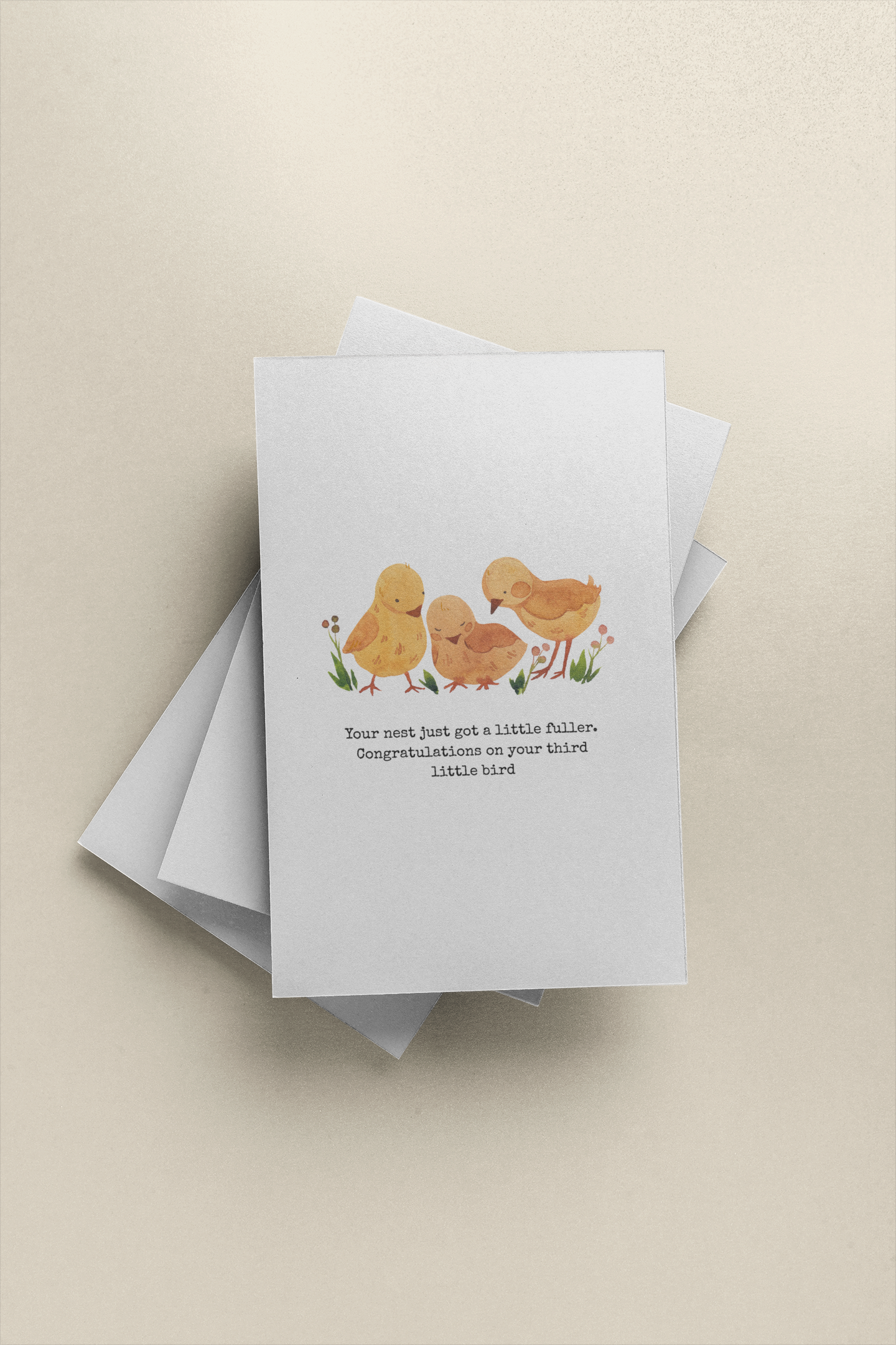 Third Baby Bird Greeting Card