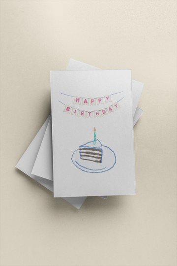Birthday Cake and Banner Card