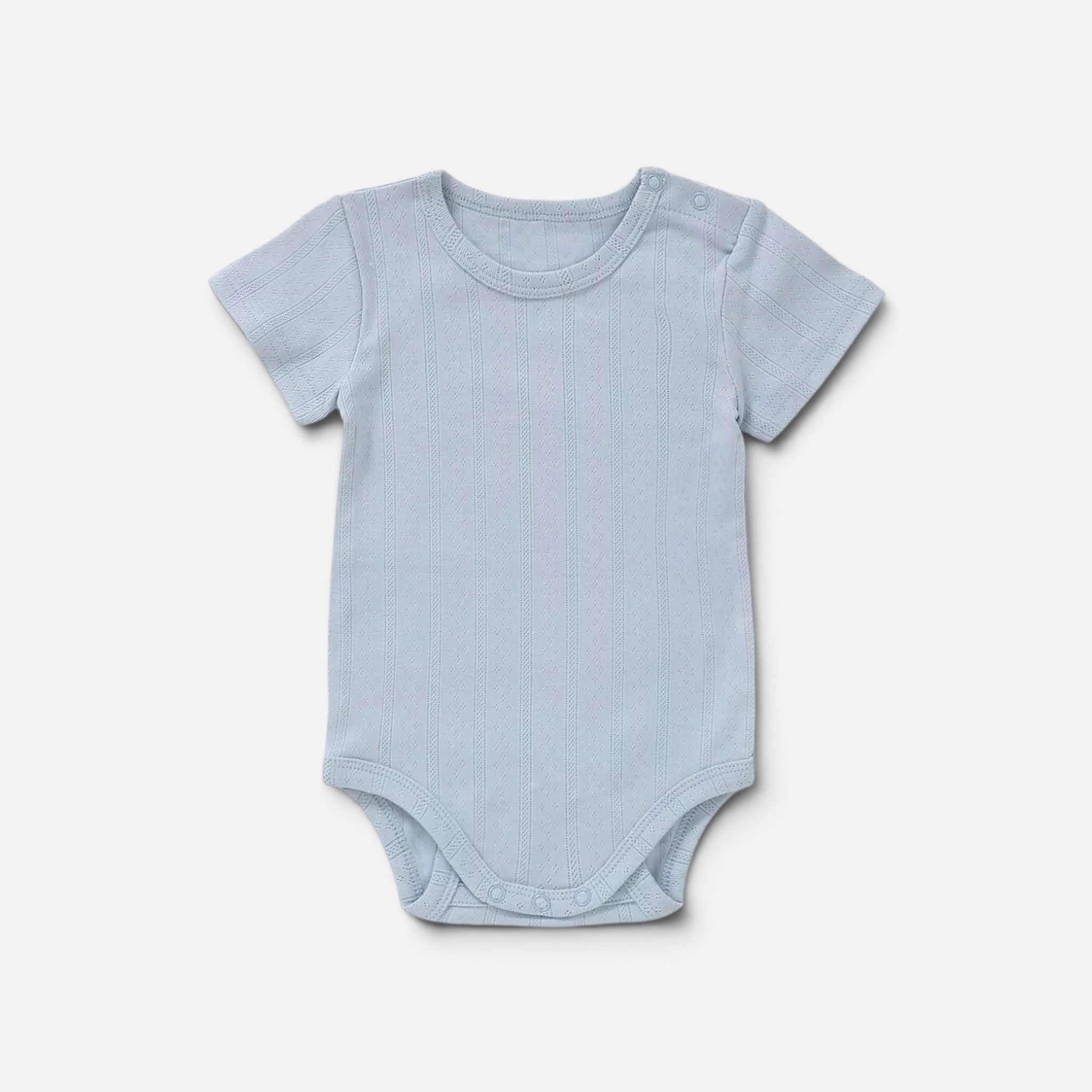 Organic Cotton Pointelle Short Sleeve Romper