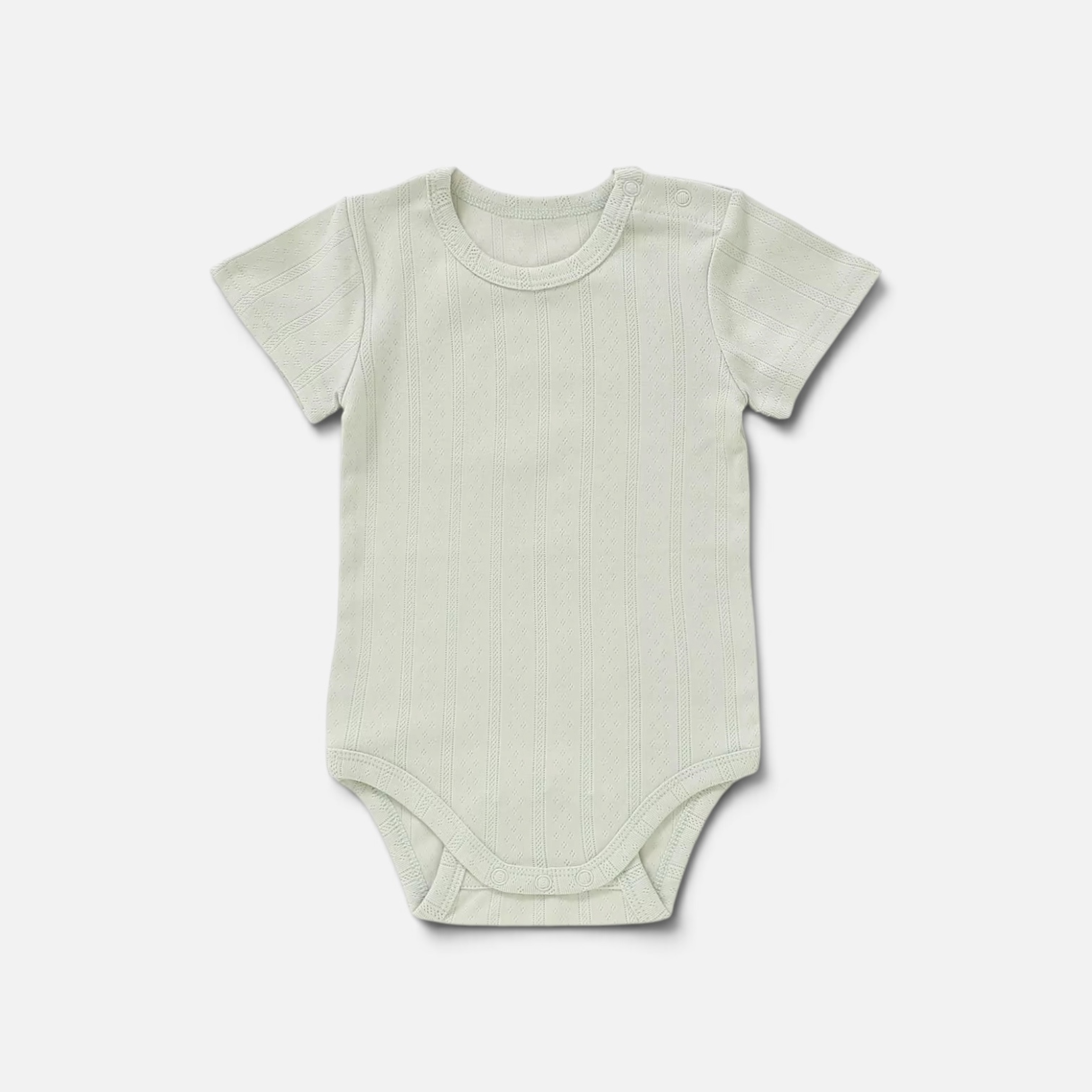 Organic Cotton Pointelle Short Sleeve Romper