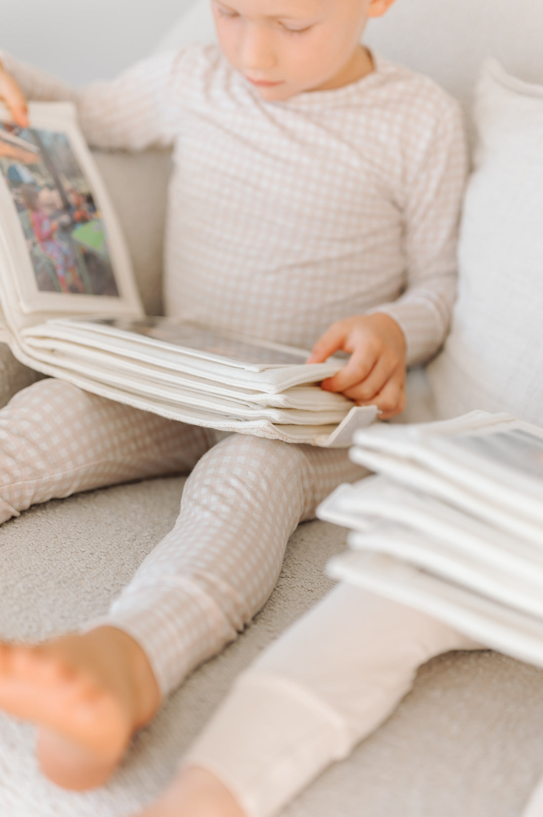 kids playing with the cuddle book