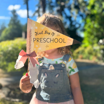 Editable Back to School Flag