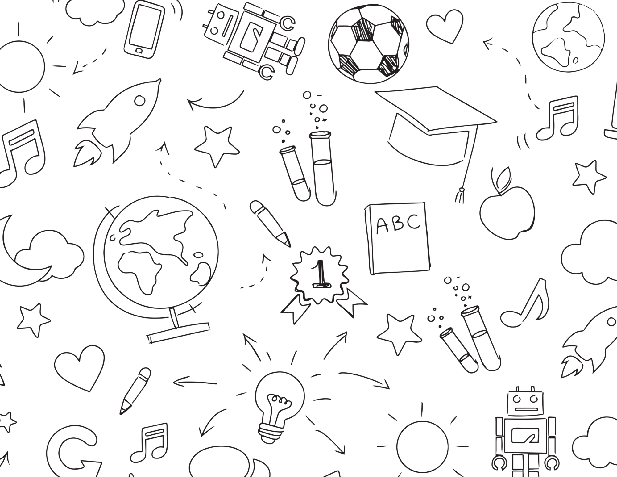 Back to School Colouring Sheet