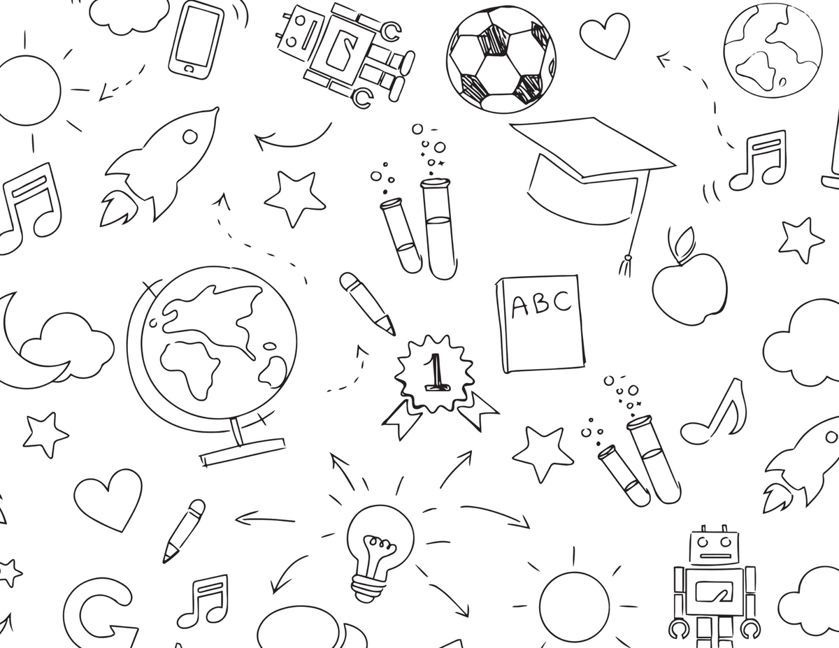 Beach Themed Colouring Sheet