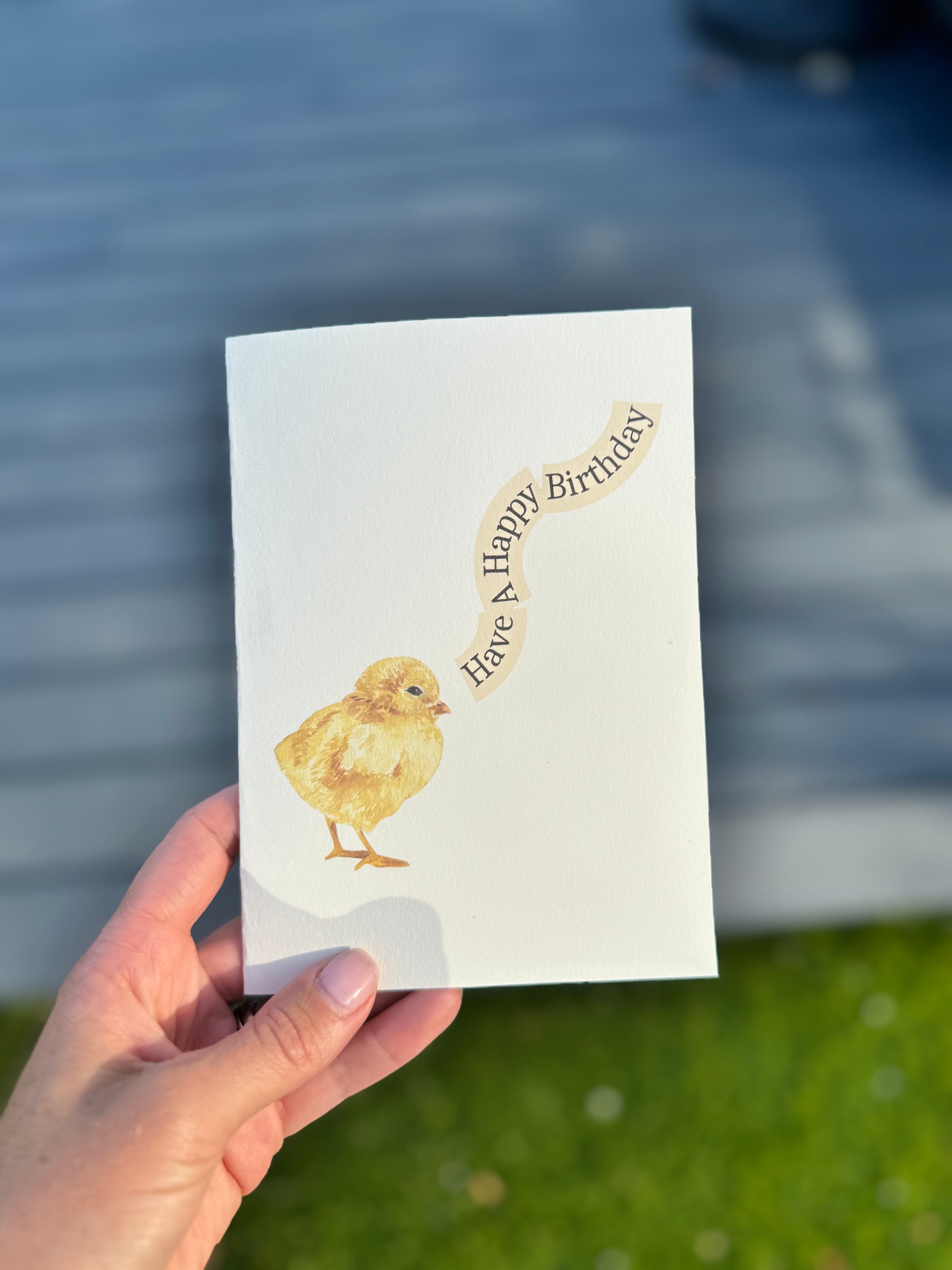 Baby Chick Happy Birthday Card