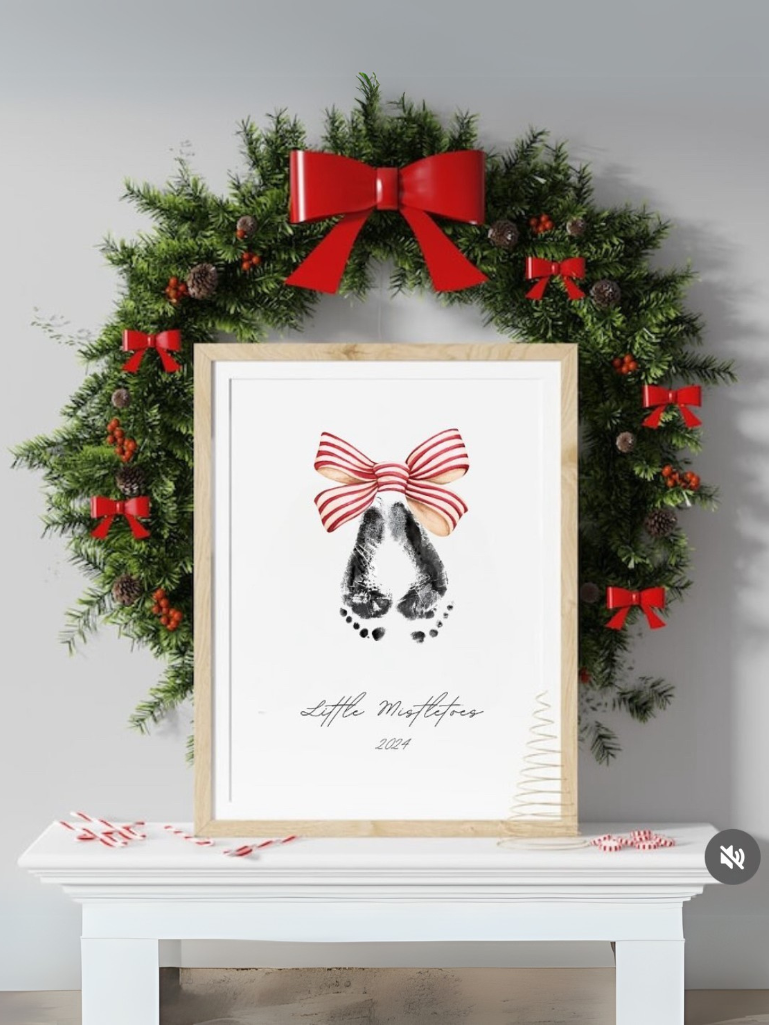 Little Mistletoes Footprint Memory