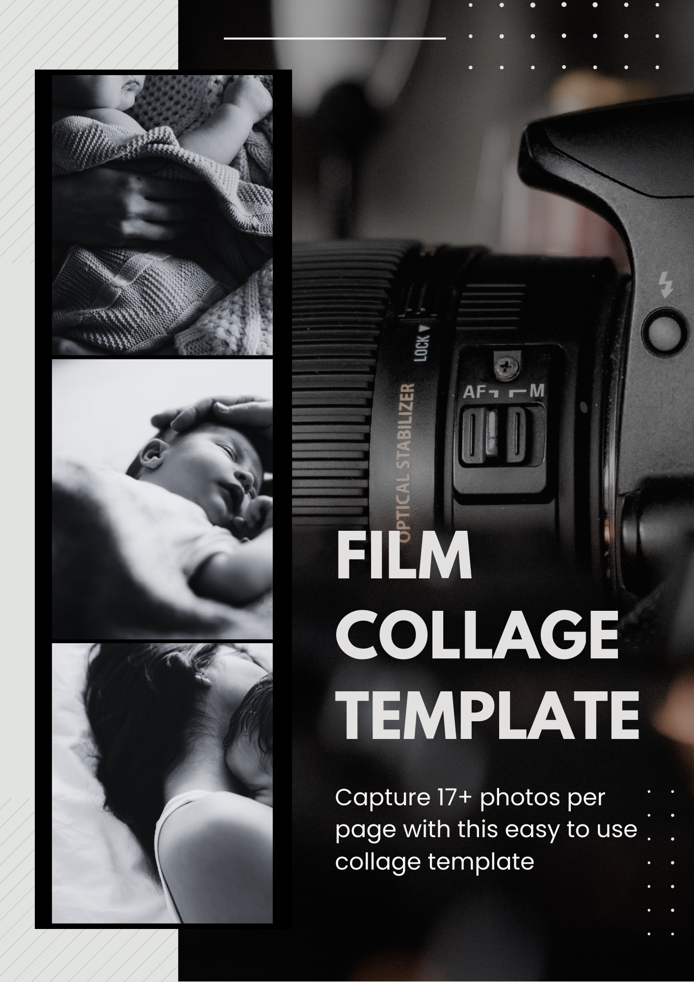 Cuddle Book Film Style Collage Template