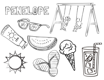 Personalized Summer Colouring Sheet