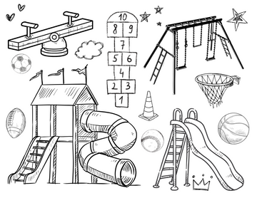 Playground Themed Colouring Sheet