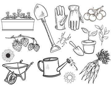 Garden Themed Colouring Sheet
