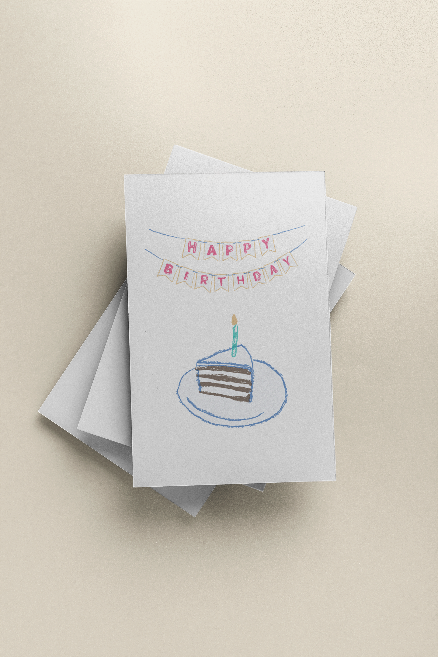 Birthday Cake and Banner Card