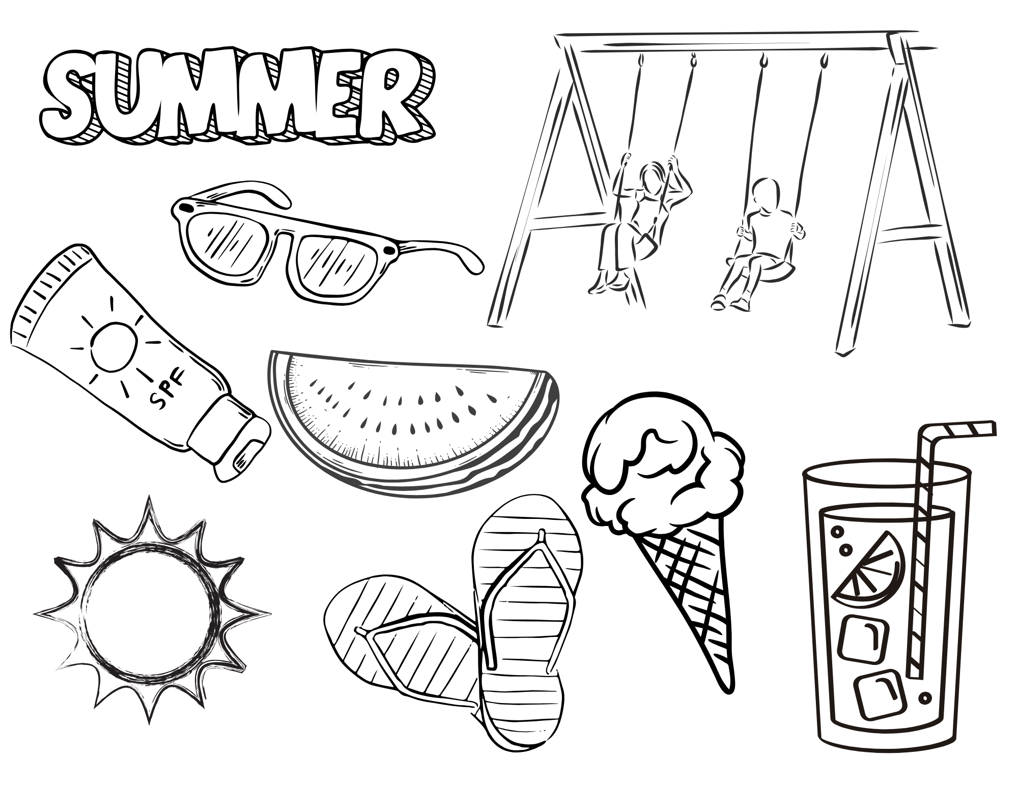 Summer Colouring Sheet