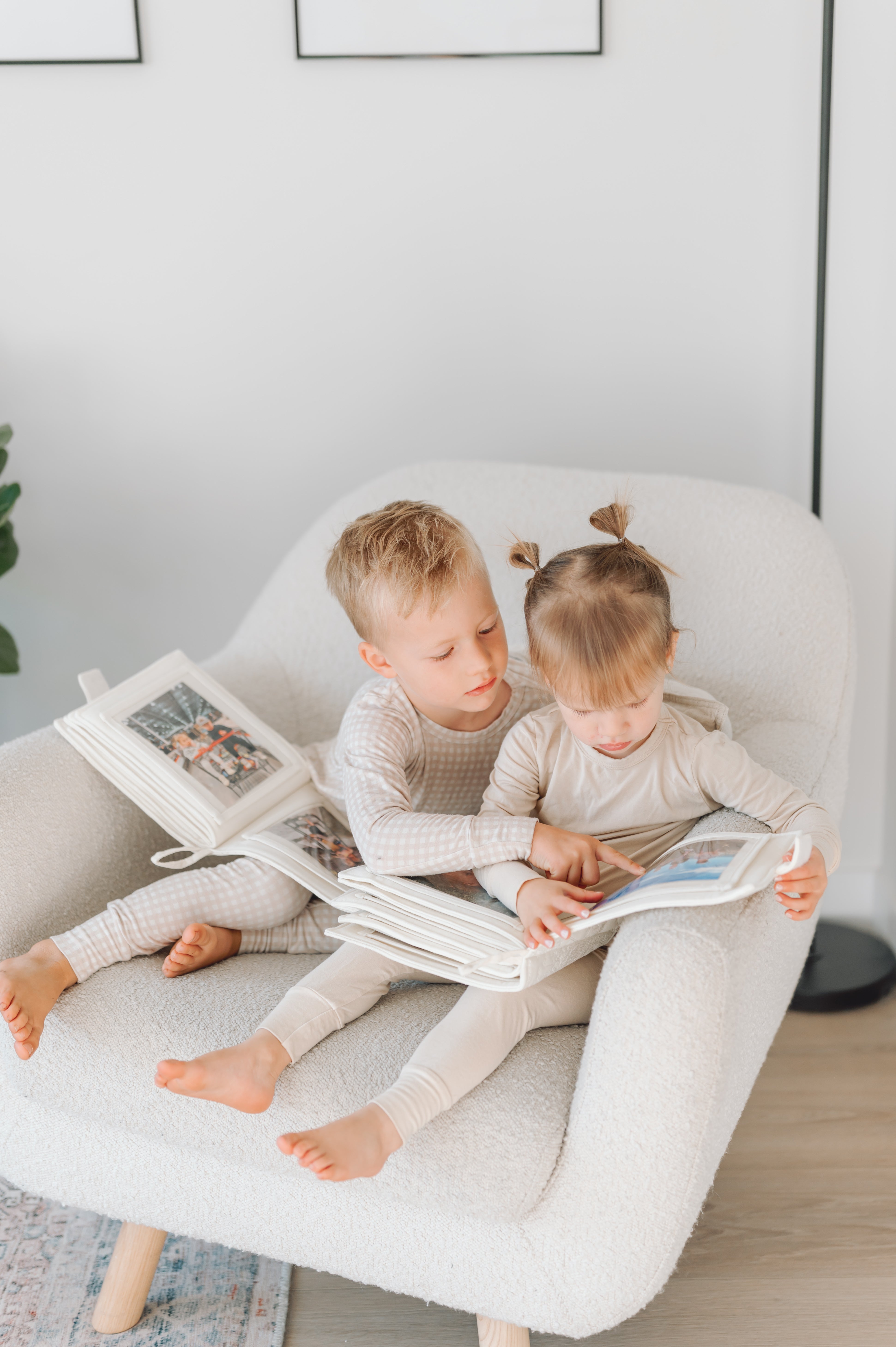 kids playing with the cuddle book
